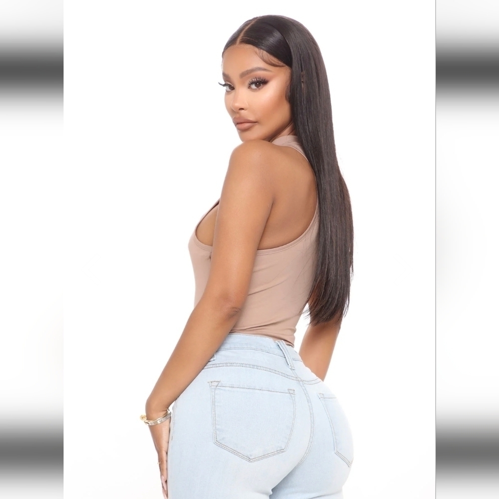 Fashion Nova- Mel Sleeveless Mock Neck Bodysuit- W Sz Small - Picture 6 of 7